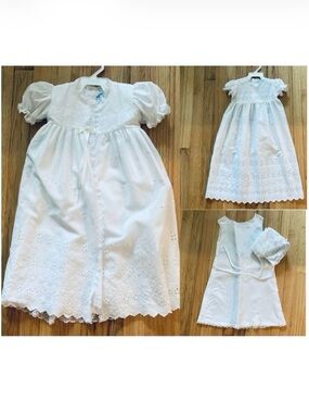 EUC Vintage Phyllis (4piece) Christening Set.  Size “Regular Infant Girl”